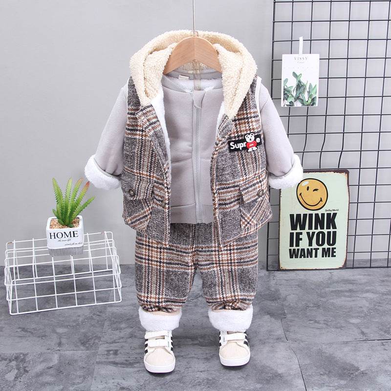 Winter Korean baby boy suit - Mubimart
