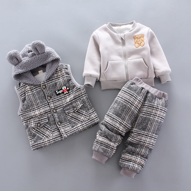 Winter Korean baby boy suit - Mubimart -  