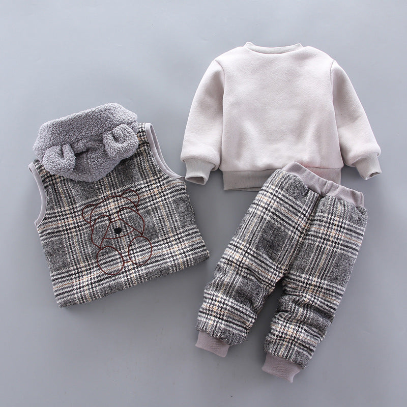 Winter Korean baby boy suit - Mubimart -  