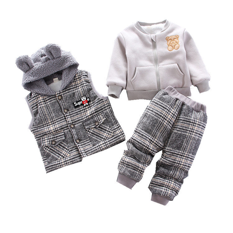 Winter Korean baby boy suit - Mubimart - Baby Cloth 