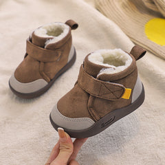 Winter Plus Velvet Toddler Boys Soft-soled Non-slip Cotton Shoes - Mubimart - Baby Shoes 