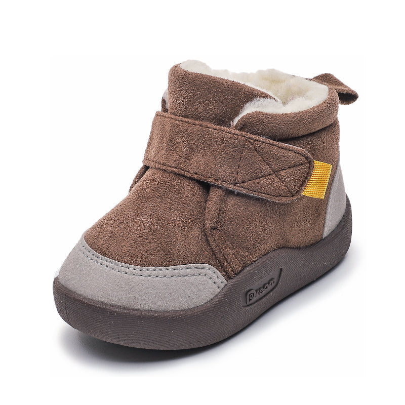 Winter Plus Velvet Toddler Boys Soft-soled Non-slip Cotton Shoes - Mubimart -  