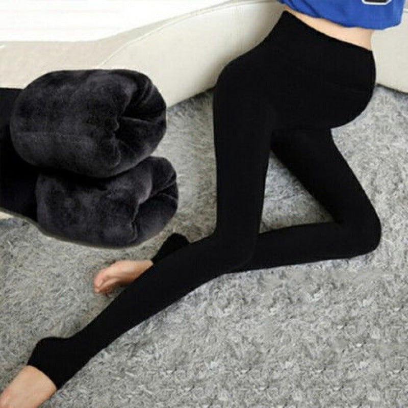 Winter Velvet Maternity Leggings Pants For Pregnant Women Warm Maternity Clothes Thickening Pregnancy Trousers Clothing - Mubimart -  