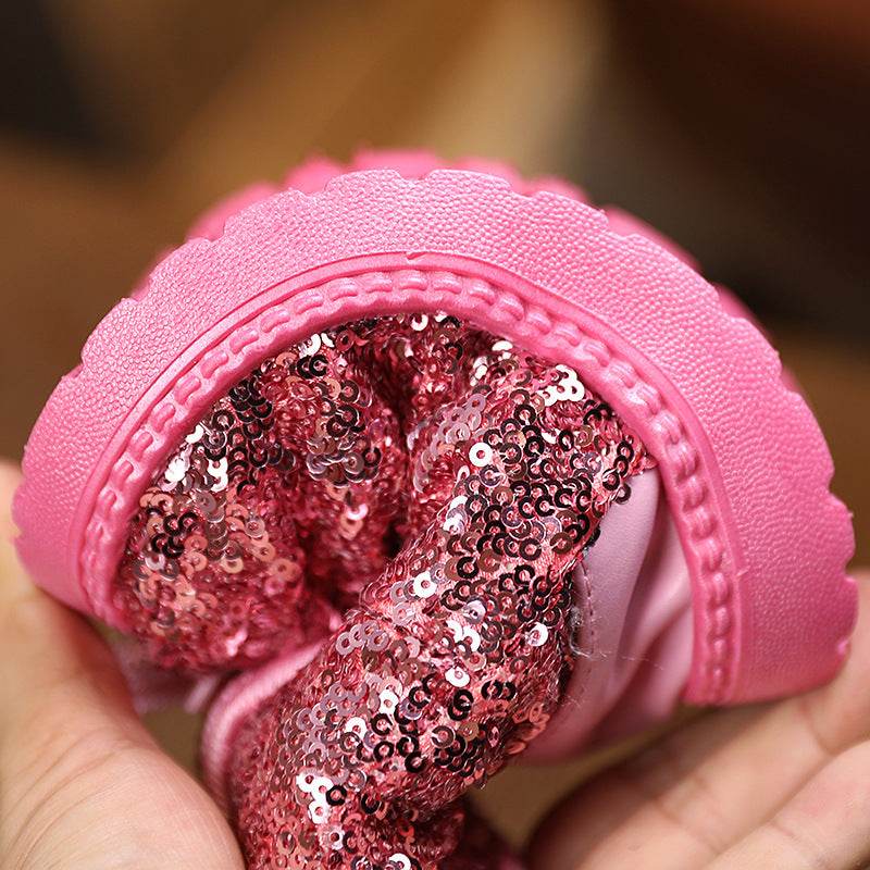 Winter Warm Girls Cotton Shoes Children Winter Shoes Baby Cotton Shoes - Mubimart