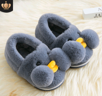 Winter cute cartoon kids cotton shoes for men and women baby shoes small yellow duck cotton slippers children - Mubimart