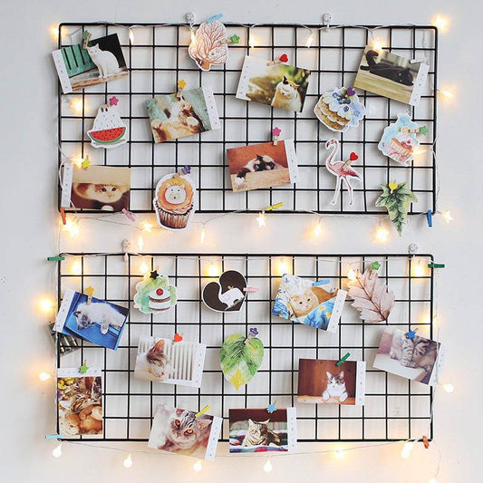Wire Grid Hanging Basket Grid Accessories Storage Basket - Mubimart