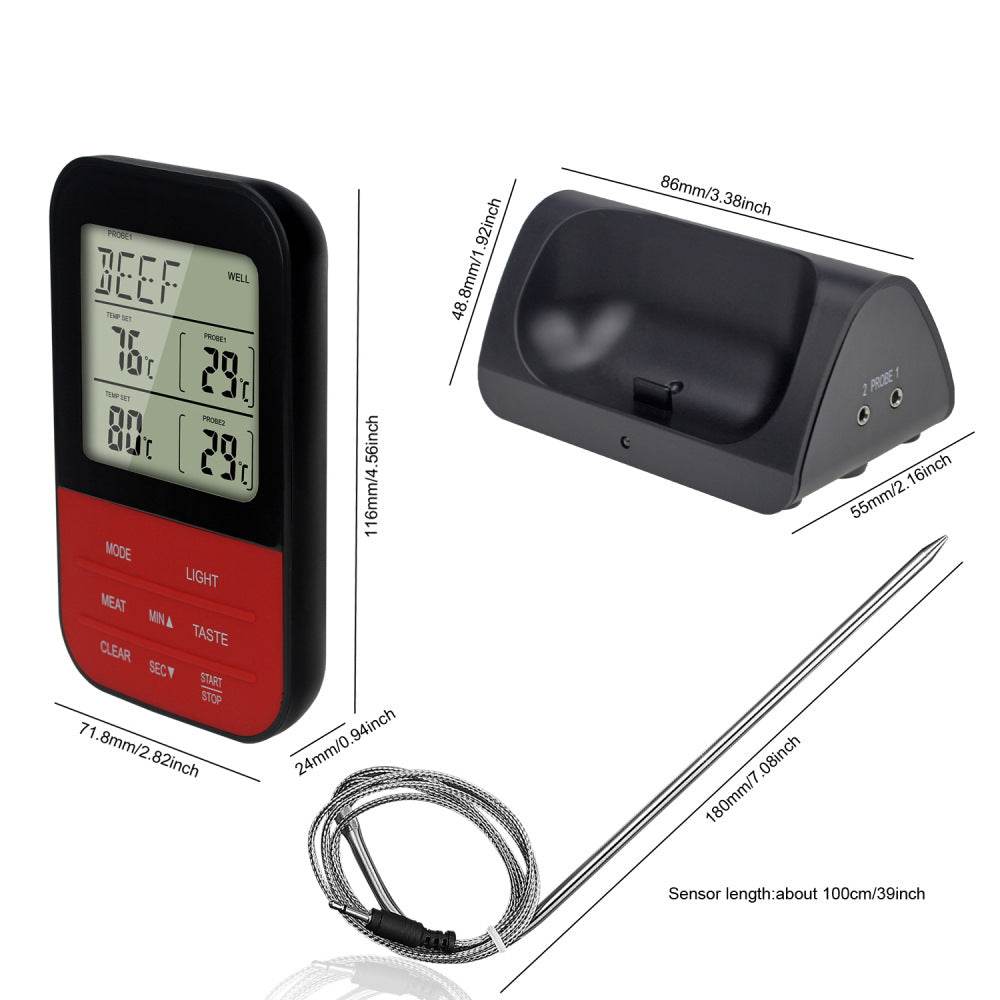Wireless Barbecue Thermometer Digital Multifunctional Thermometer - Mubimart