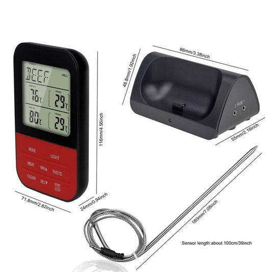 Wireless Barbecue Thermometer Digital Multifunctional Thermometer - Mubimart