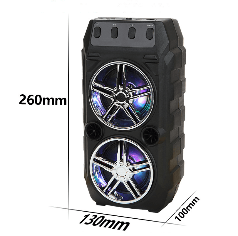 Wireless Bluetooth Speaker Dual Speakers Outdoor Portable Loud Speaker - Mubimart