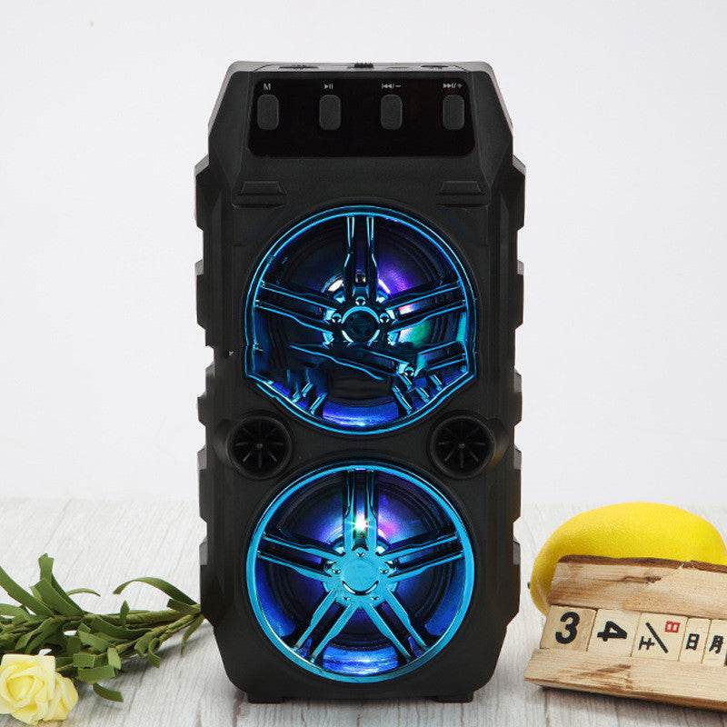 Wireless Bluetooth Speaker Dual Speakers Outdoor Portable Loud Speaker - Mubimart