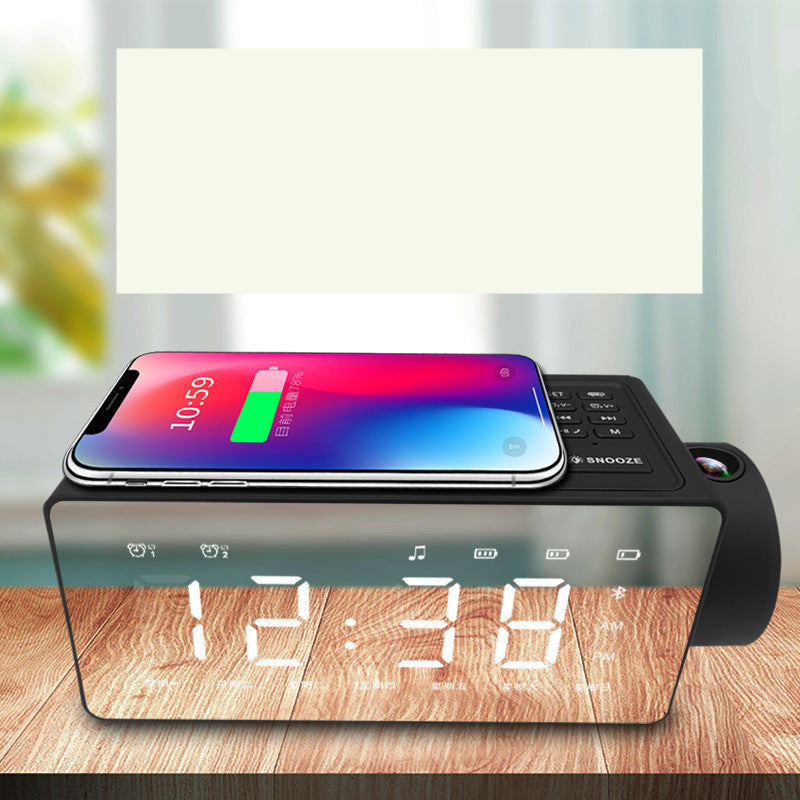 Wireless Charging New Home Smart Speaker Clock - Mubimart - Clock +Wireless Charger 