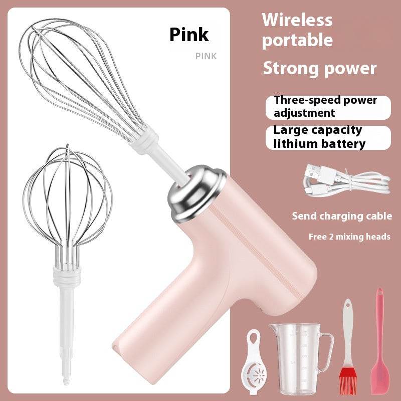 Wireless Electric Whisk Household Cream Blender - Mubimart