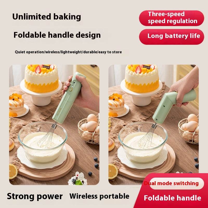 Wireless Electric Whisk Household Cream Blender - Mubimart