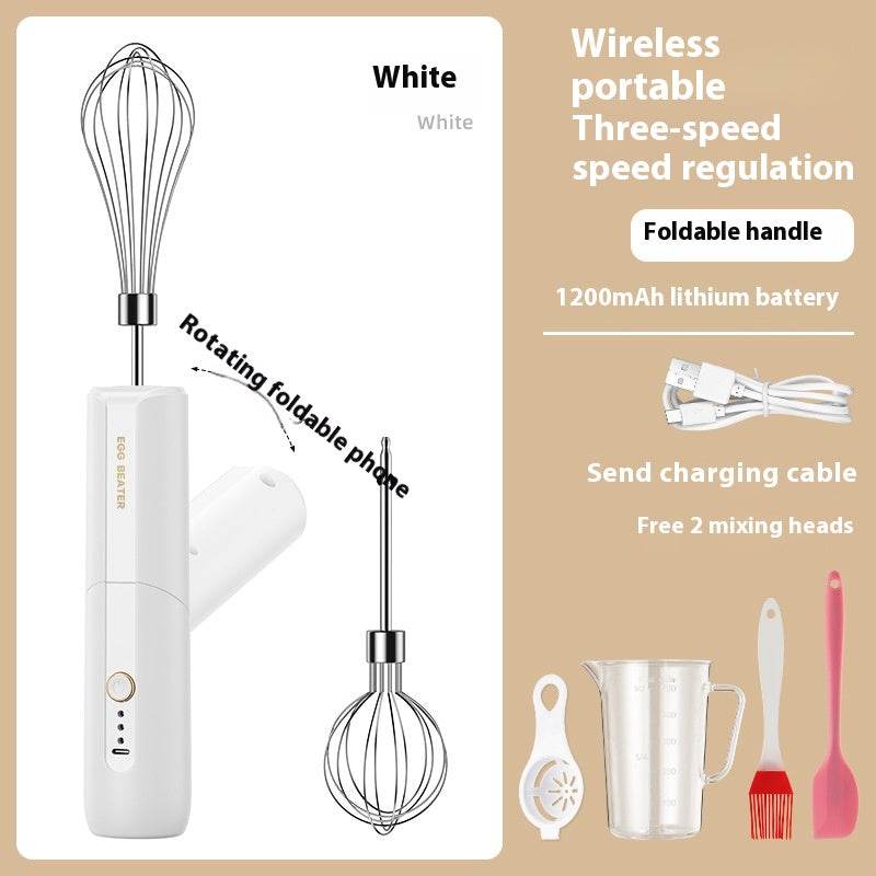 Wireless Electric Whisk Household Cream Blender - Mubimart