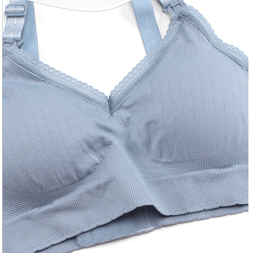 Wireless Maternity Nursing Underwear Front Buckle Bra - Mubimart