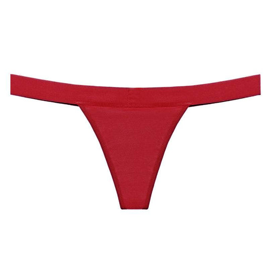 Women Breathable Cotton Thong Period Underwear Low Rise Briefs - Mubimart