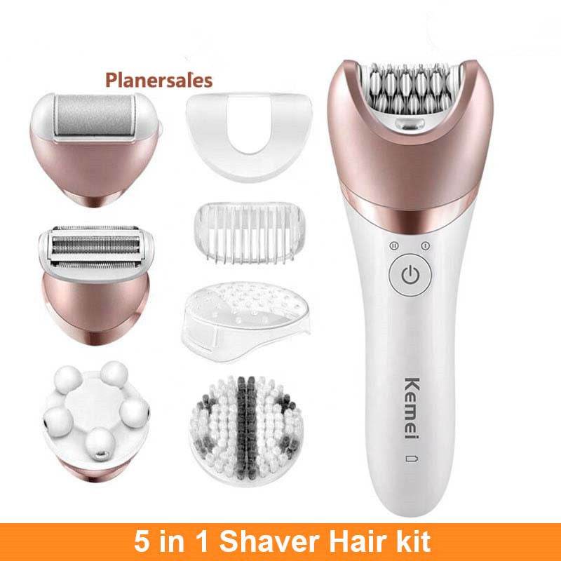 Women Epilator Shaver Hair Remover Facial Cleaner Kit - Mubimart