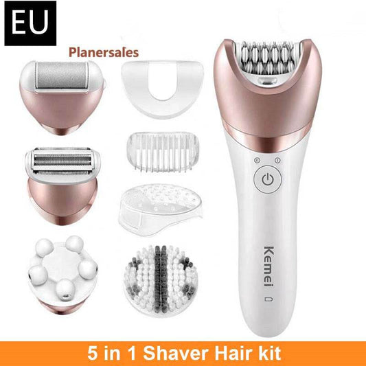 Women Epilator Shaver Hair Remover Facial Cleaner Kit - Mubimart