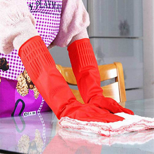 Women's Fashionable Minimalist Latex Dishwashing And Cleaning Gloves - Mubimart