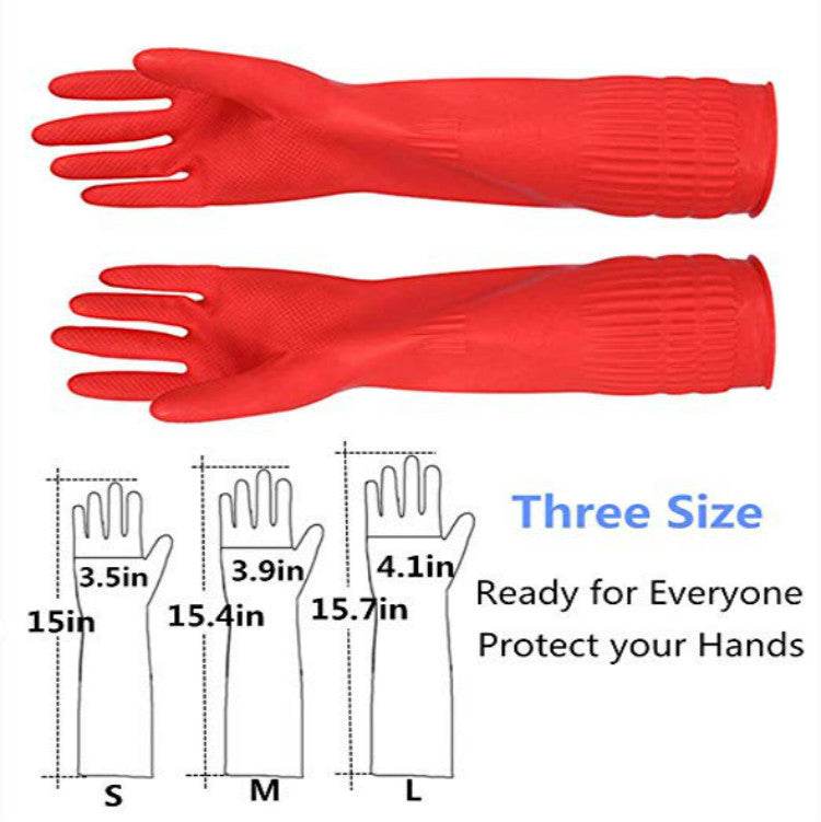 Women's Fashionable Minimalist Latex Dishwashing And Cleaning Gloves - Mubimart
