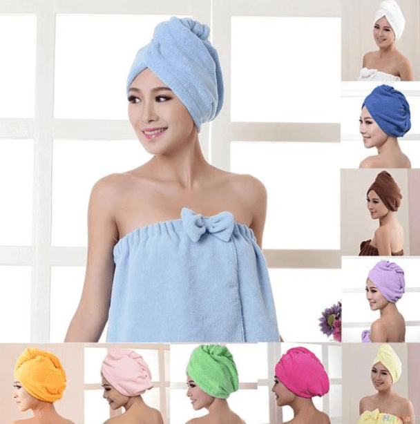 Women's Hair Dryer Cap, Absorbent Dry Hair Towel - Mubimart