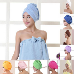 Women's Hair Dryer Cap, Absorbent Dry Hair Towel - Mubimart - Hair Towel 