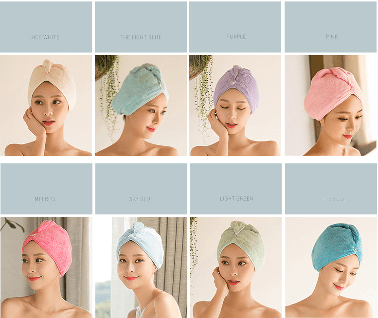 Women's Hair Dryer Cap, Absorbent Dry Hair Towel - Mubimart