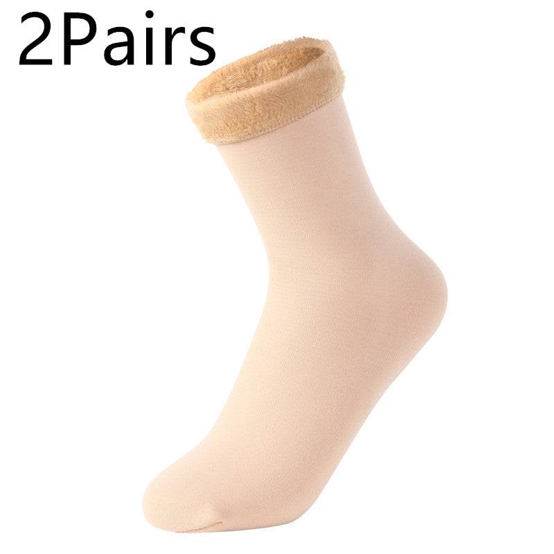Women's Padded Velvet Warm Soft Medium Tube Socks - Mubimart