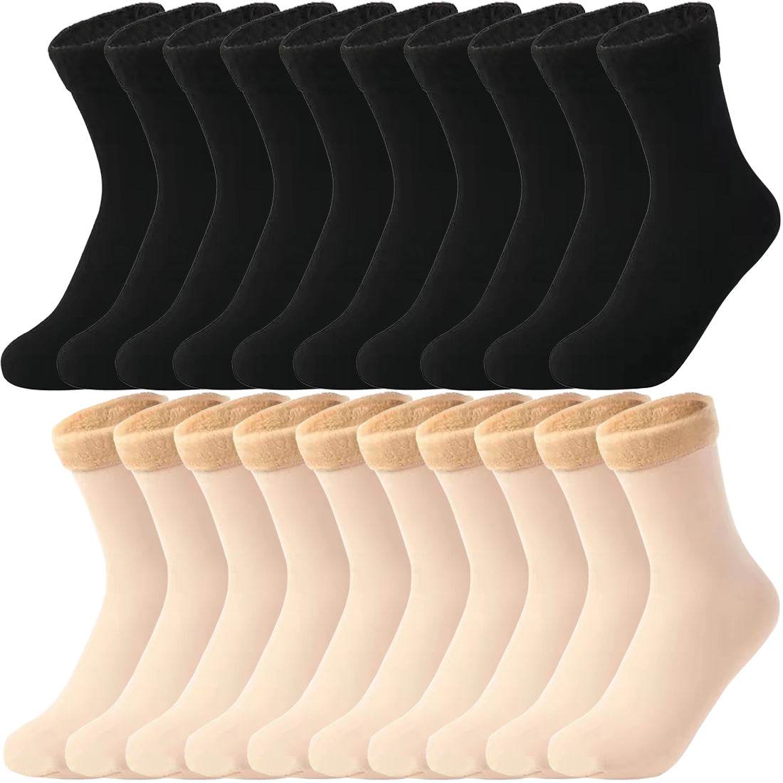 Women's Padded Velvet Warm Soft Medium Tube Socks - Mubimart