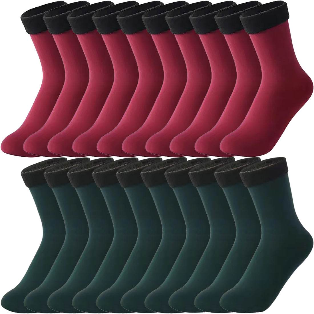 Women's Padded Velvet Warm Soft Medium Tube Socks - Mubimart