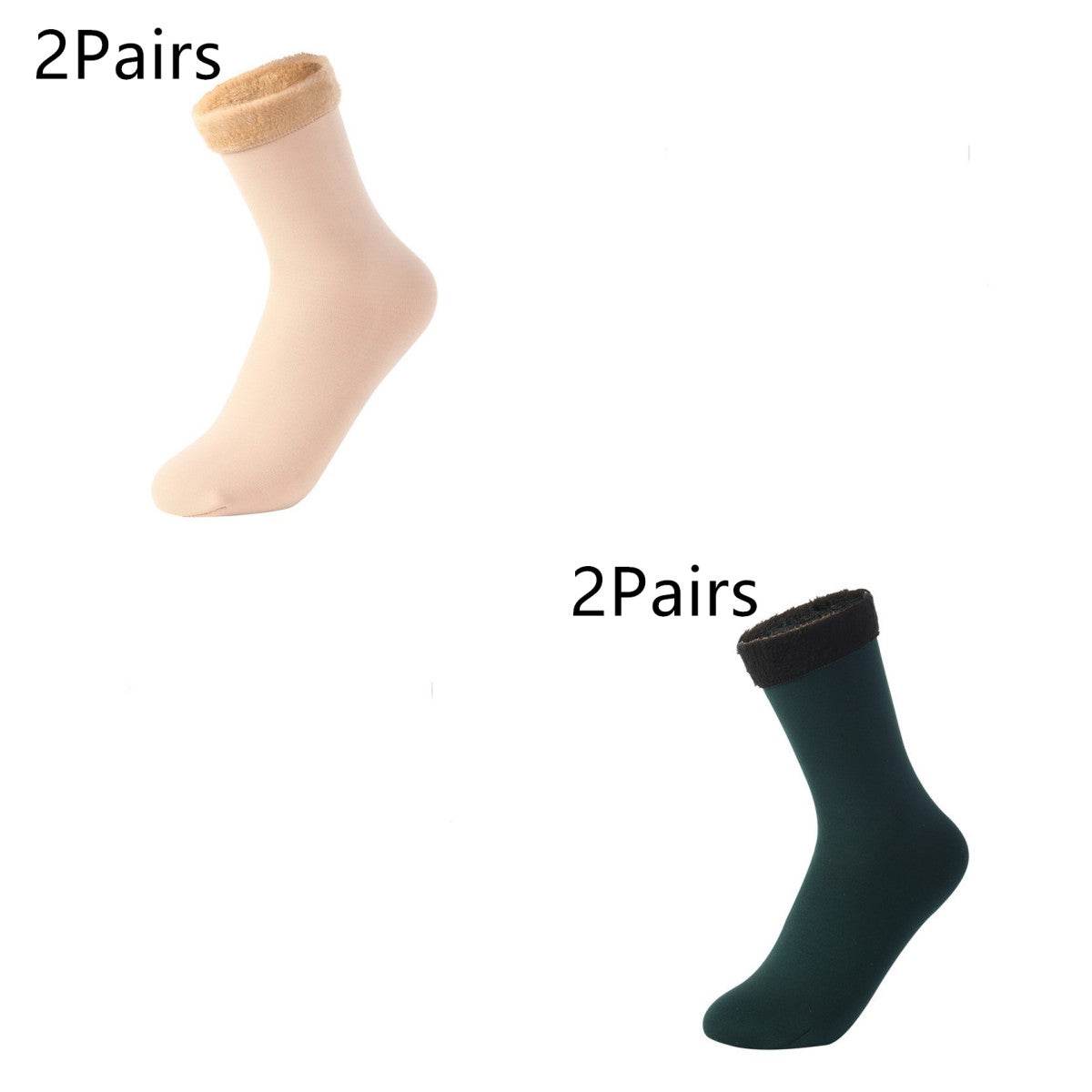 Women's Padded Velvet Warm Soft Medium Tube Socks - Mubimart