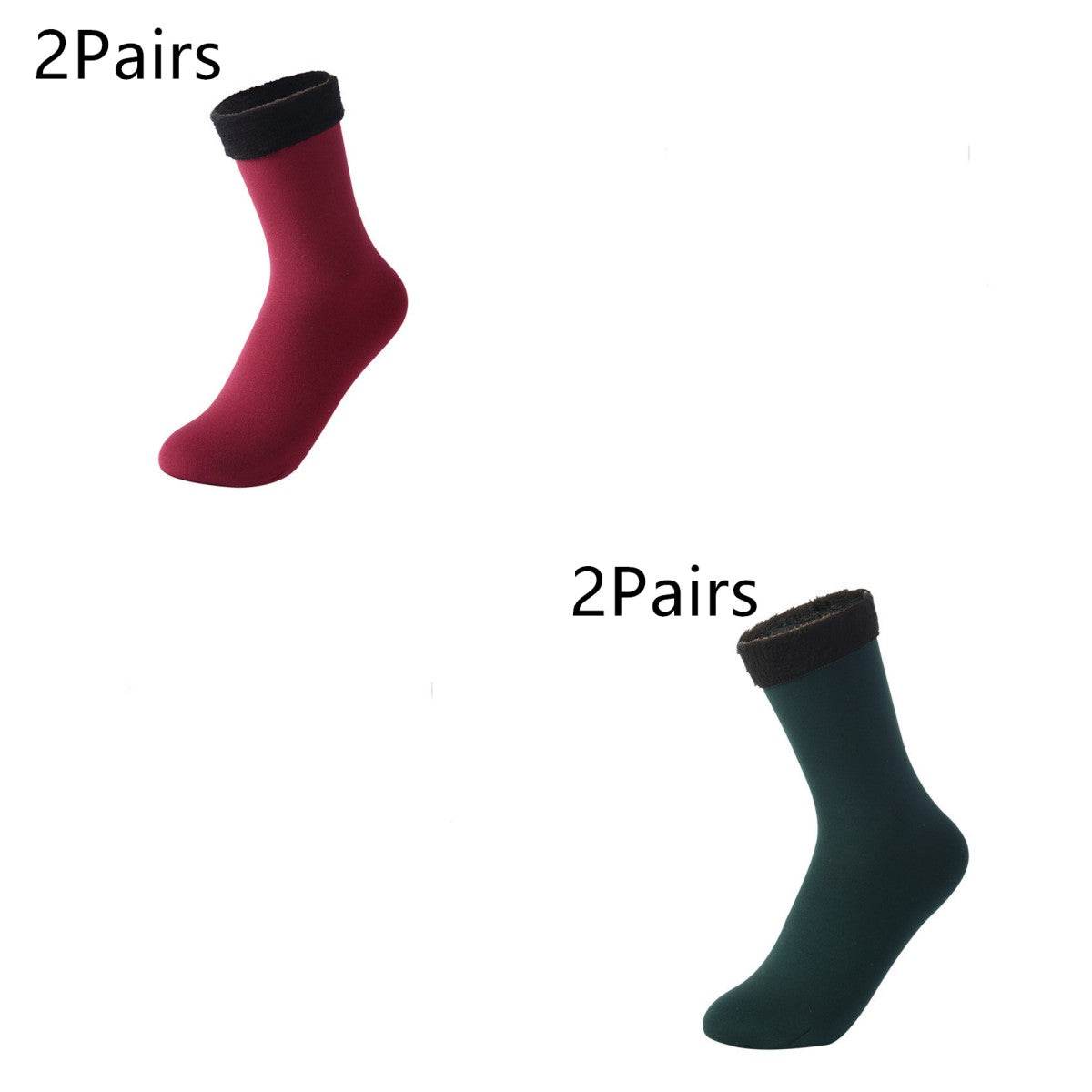 Women's Padded Velvet Warm Soft Medium Tube Socks - Mubimart
