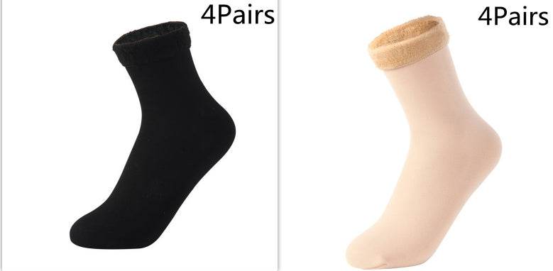 Women's Padded Velvet Warm Soft Medium Tube Socks - Mubimart