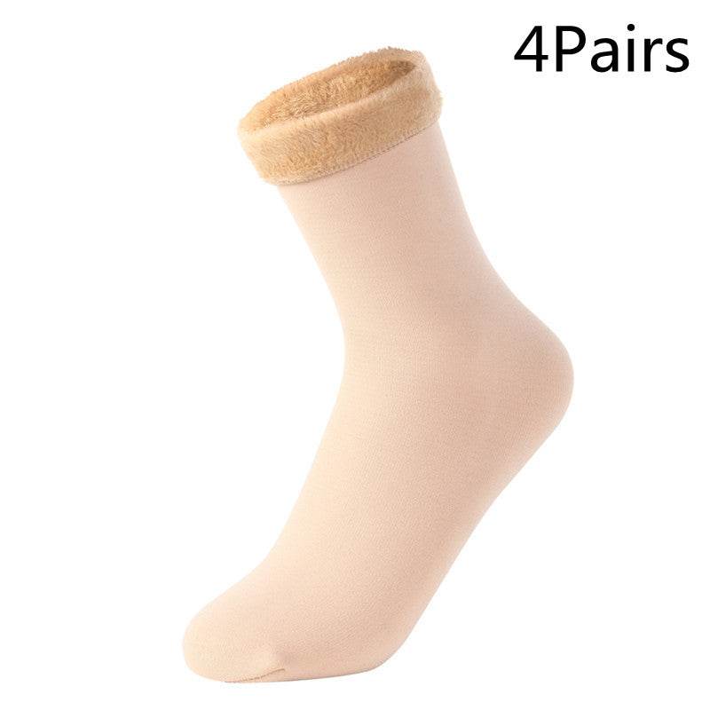 Women's Padded Velvet Warm Soft Medium Tube Socks - Mubimart