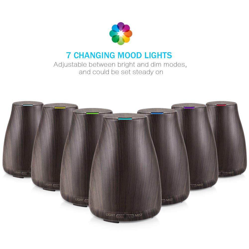 Wood Grain Aroma Diffuser Ultrasonic Humidifier - Mubimart
