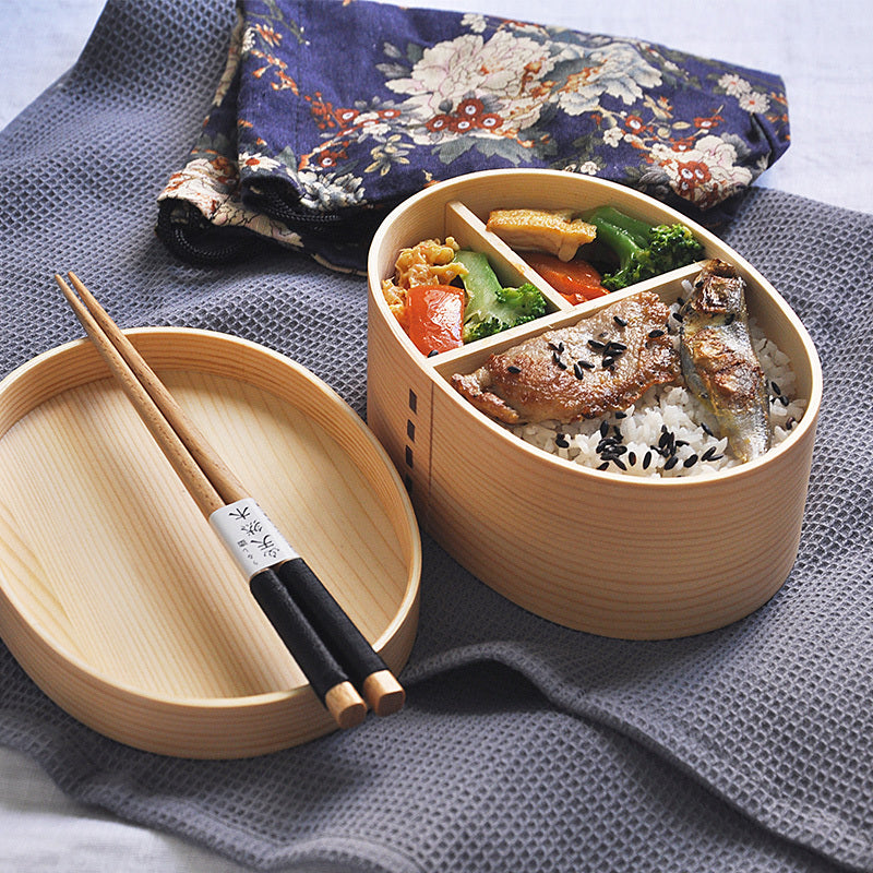 Wood bento box - Mubimart -  