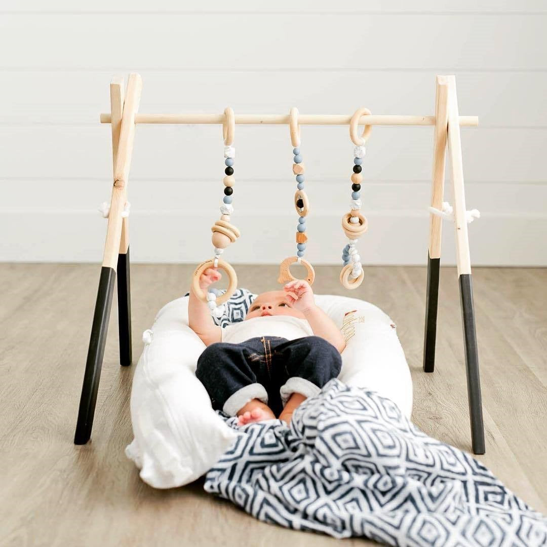 Wooden Baby Infant Fitness Frame Decorative Toys - Mubimart -  