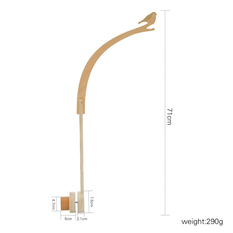 Wooden Bird Bracket Comfort Baby Crib Hanging Rod - Mubimart -  