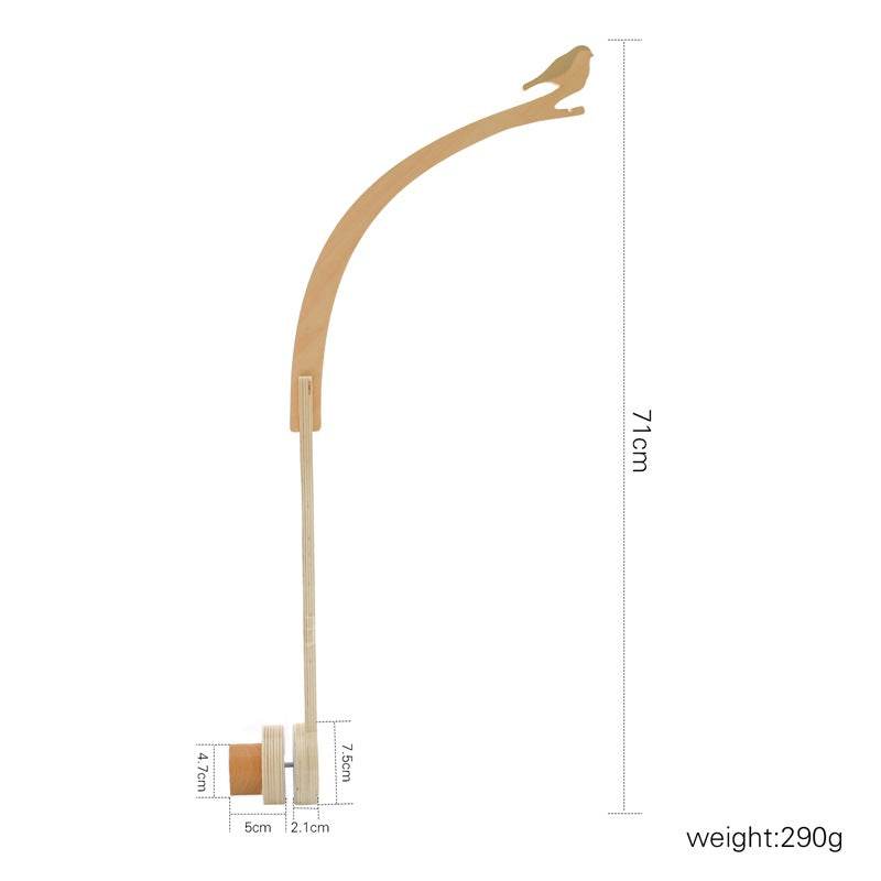Wooden Bird Bracket Comfort Baby Crib Hanging Rod - Mubimart