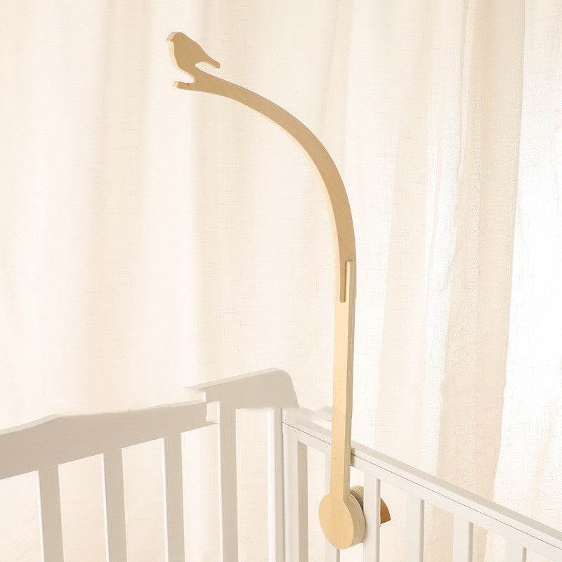 Wooden Bird Bracket Comfort Baby Crib Hanging Rod - Mubimart