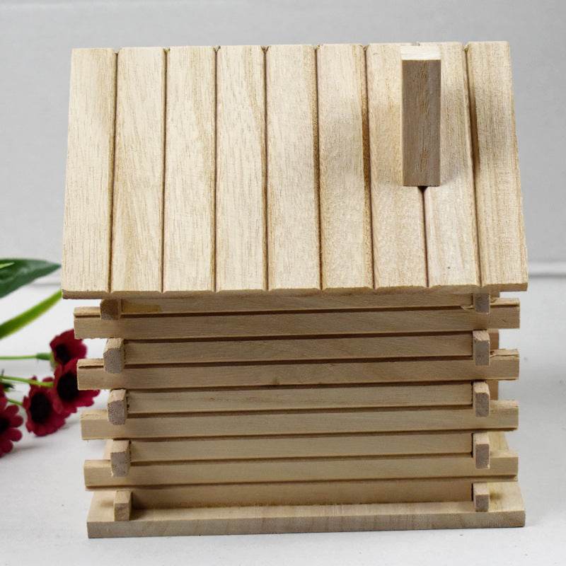 Wooden Birdhouse Bird Cage Wooden Peony Budgerigar Breeding Box - Mubimart