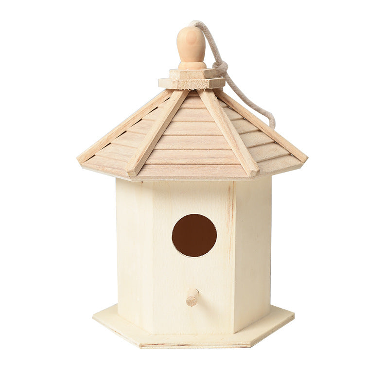 Wooden Birdhouse Bird Cage Wooden Peony Budgerigar Breeding Box - Mubimart -  