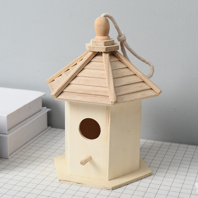 Wooden Birdhouse Bird Cage Wooden Peony Budgerigar Breeding Box - Mubimart -  