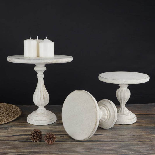 Wooden Birthday Cake Tray Dessert Table Display Stand - Mubimart