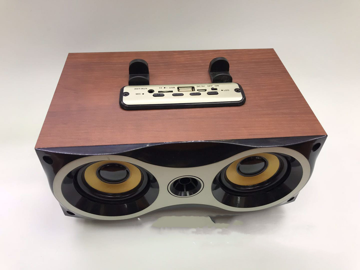 Wooden Bluetooth Subwoofer Audio Dual Speakers Retro Speaker Card - Mubimart -  