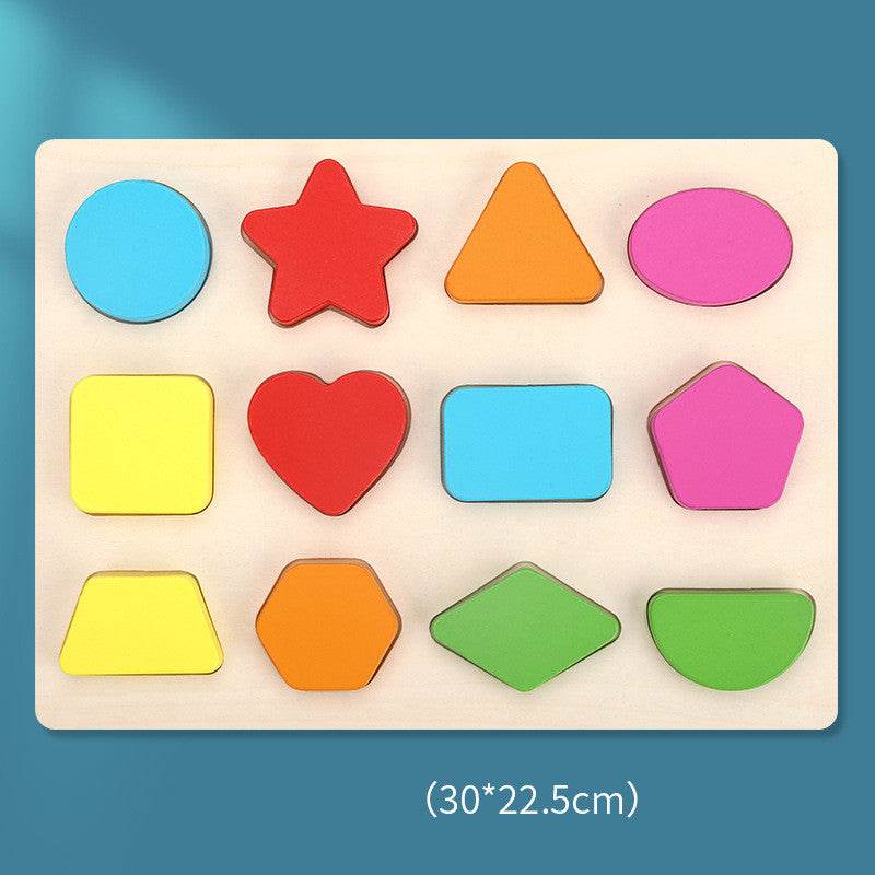Wooden Colorful Digital Letters Cognitive Learning Toys - Mubimart