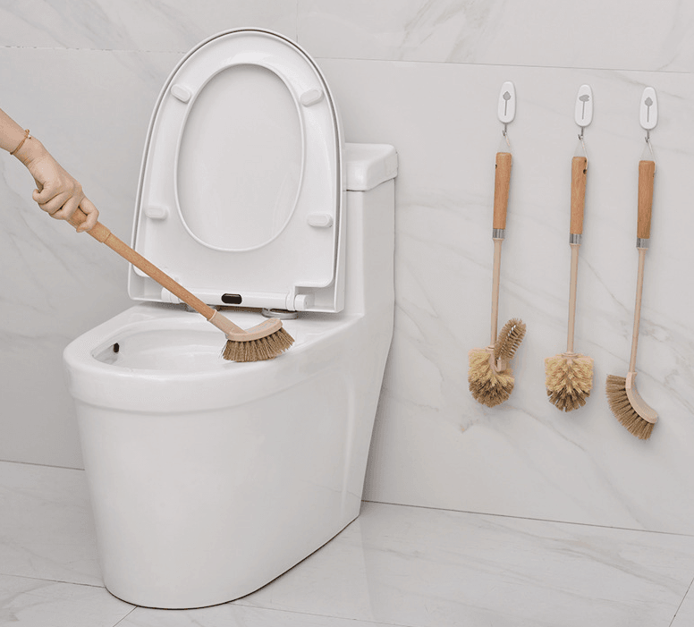 Wooden Household Handle Toilet Brush Cleaning Tools Bathroom Cleaning Brush Kitchen Floor Cleaner Brushes - Mubimart