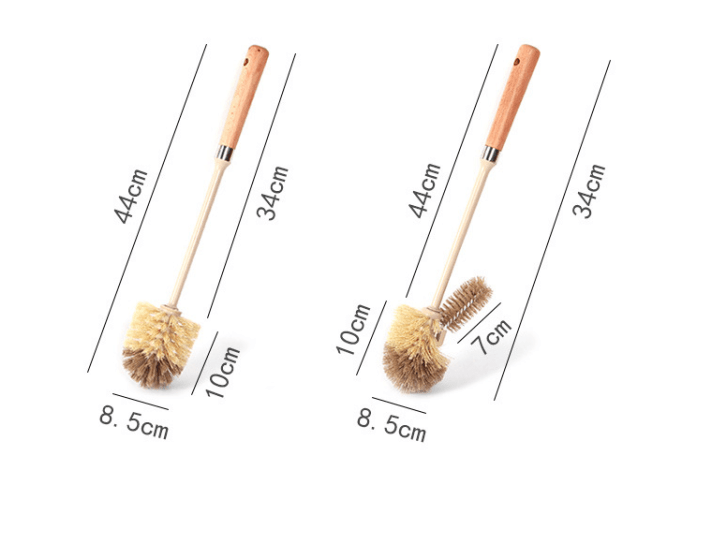 Wooden Household Handle Toilet Brush Cleaning Tools Bathroom Cleaning Brush Kitchen Floor Cleaner Brushes - Mubimart