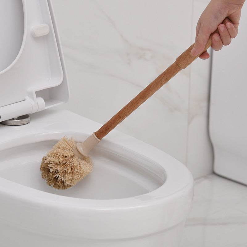 Wooden Household Handle Toilet Brush Cleaning Tools Bathroom Cleaning Brush Kitchen Floor Cleaner Brushes - Mubimart