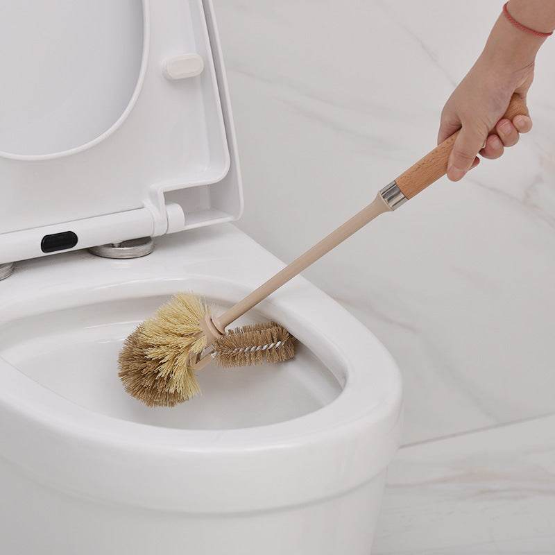 Wooden Household Handle Toilet Brush Cleaning Tools Bathroom Cleaning Brush Kitchen Floor Cleaner Brushes - Mubimart